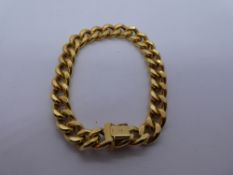 9ct yellow gold curb link bracelet, weight approx 18.3g, marked 375