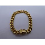 9ct yellow gold curb link bracelet, weight approx 18.3g, marked 375