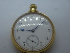 18ct yellow gold OMEGA pocket watch, both case and working marked 'OMEGA'