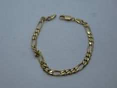 9ct yellow gold curb link bracelet, marked 375, weight approx 7.3g