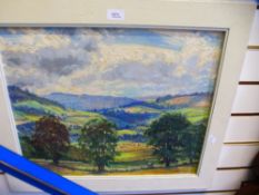 David Birch; 'In the Hambleton Hills, Yorkshire', landscape view, 54 x 44 cms