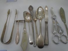 A very interesting silver lot including Irish and Scottish silver, with tableware and sundry