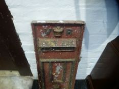 A cast alloy Post box front marked VR