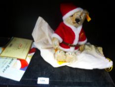 A Steiff Christmas bear, with certificate