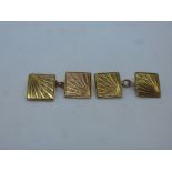 Pair of 9ct yellow gold cufflinks, marked 375, weight approx 6.3g