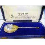The Maidenhead spoon reproduction. A silver spoon with the head of The Virgin Mary. Hallmarked