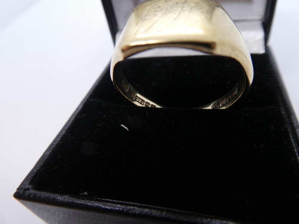 9ct yellow gold gent's signet ring, size Y, marked 6g - Image 3 of 3