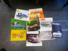 A small quantity of 1950/60s car brochures