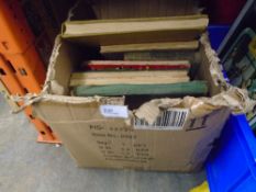 A box of vintage hard back books and vintage annuals of various themes