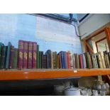 Shelf of hardback books of mixed themes