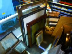 Quantity of various frames and prints