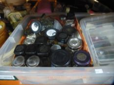 Collection of craft items to include jars of buttons