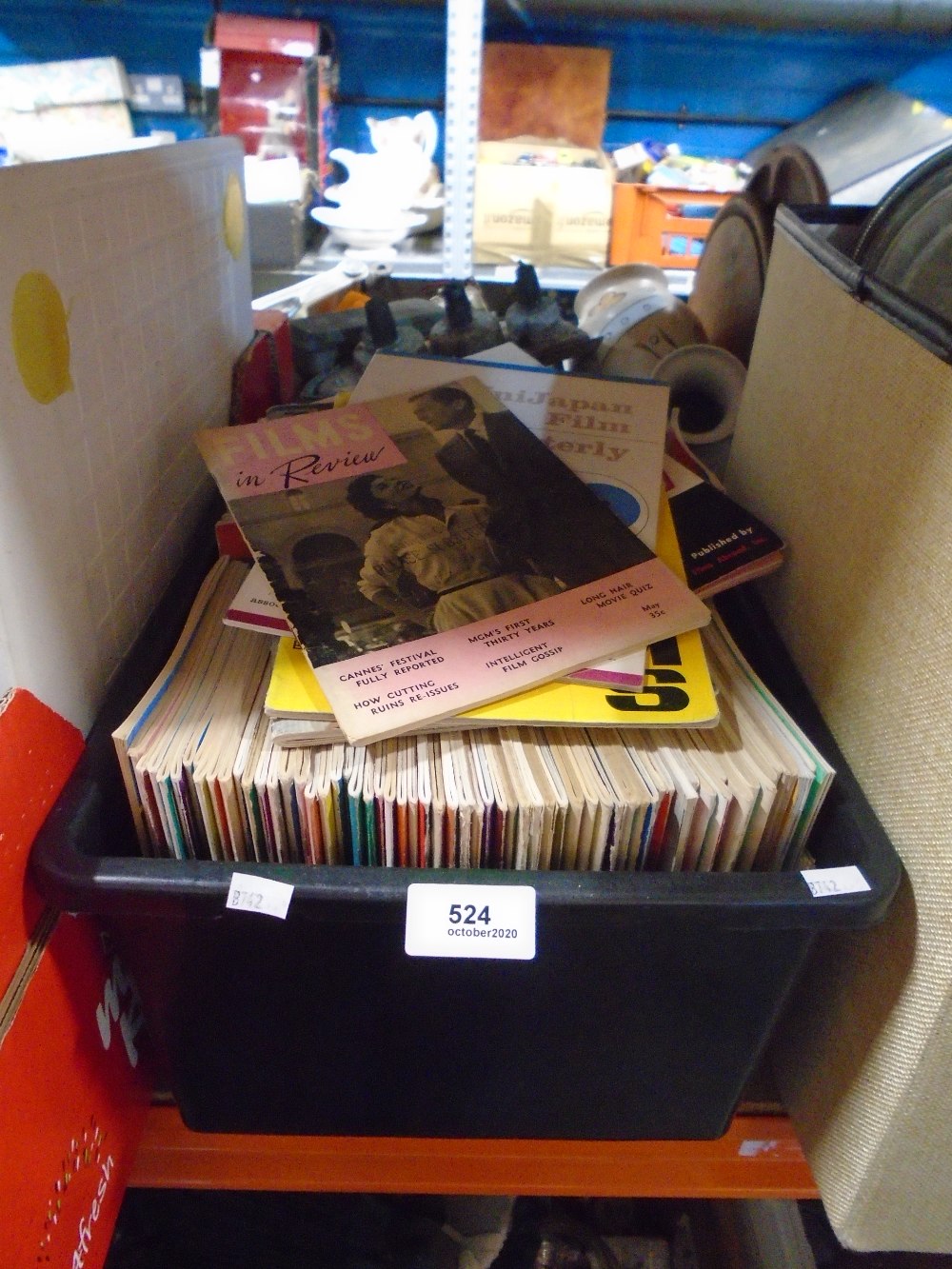 Box of vintage film review magazines