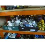 Three boxes of mixed chinaware including Royal Doulton, Paragon, cups, plates and jugs