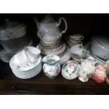 A quantity of chinaware to include Royal Albert, 'Serenity' part tea set, Royal Doulton figure, etc