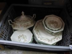 Two boxes of Johnson Brothers flower and bow chinaware, to include vegetable dishes and bowls, etc