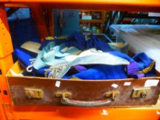 A small suitcase of Masonic clothing