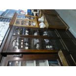 Mahogany glazed cabinet with 2 doors below