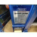 Draper wood lathe WTL12A, to include wooden handled tools