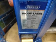 Draper wood lathe WTL12A, to include wooden handled tools