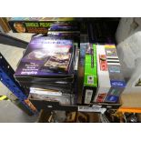 A box of Playstation 2 games, Xbox One and other computer games