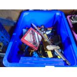 Box of children's toys, including cars, etc