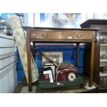 Vintage hall table with a single draw and brass handles