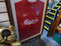 Framed Liverpool shirt - signed
