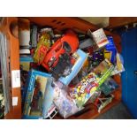 Box of mixed model Dinky and Matchbox, etc vehicles