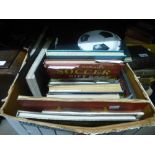 Collection of books including bibles, children's annuals, framed prints, etc