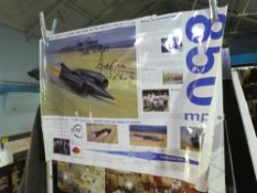 Signed Poster of Andy Green showing story of Fastest Car on Earth 96 - presented at a Thruster