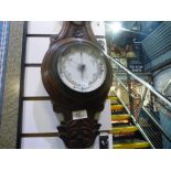 Oak cased barometer