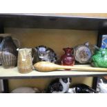 A selection of pottery cats to include Kensington pottery, etc