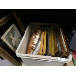 Mixed lot of collectables, copper jelly moulds, pictures and prints, including an Olivetti