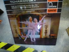 Box of LP of classical themes, including: Tchaikovsky, Chopin and Beethoven