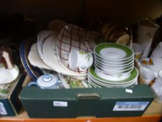 Box of mixed china, to include; Midwinter, Coronation mug and plates.