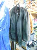 Men's 'BARBOUR' green waxed jacket and sheepskin LAKELAND jacket, 46 inch chest