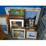 A large quantity of pictures and prints, framed and some glazed