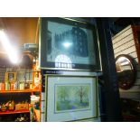 Selection of pictures and prints, including one LOWRY and watercolours, one signed Margaret Jones