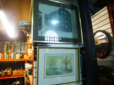 Selection of pictures and prints, including one LOWRY and watercolours, one signed Margaret Jones