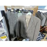 Towel rail hanging 12 vintage Tweed mens jackets
