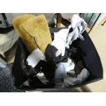 Box containing large amount of gloves to incl. silk, leather, lace etc