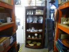 Mahogany open bookcase with 4 shelves