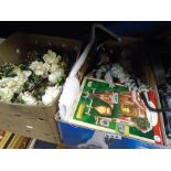 Four boxes of mixed Christmas decorations