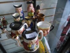 Small quantity of Character jugs