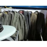 8 Vintage men’s herringbone and dogtooth tweed jackets incl. Aquascutum, Harris, Magee examples