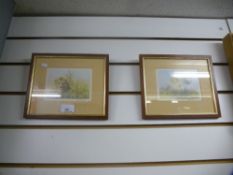 David Shepherd: Two small signed prints of elephant and lion, also signed on reverse 'To Maureen,