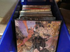 Box of LPs, mostly 70s including Santana, Moody Blues, Barclay James Harvest, Kate Bush, etc