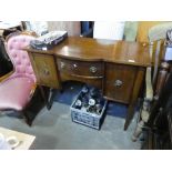 Mahogany sideboard with boiw front drawer and 2 cupboards