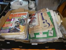 Selection of ephemera including vintage magazines, letters, etc